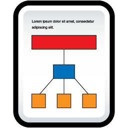 Document Organization Chart Icon 256x256 png